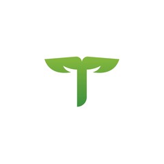 initial t logo design vector element template