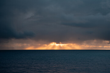 sunset over the ocean
