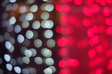 Abstract Red and Blue Bokeh Texture Background.