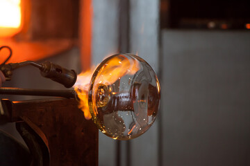 Glass Blowing with Fire