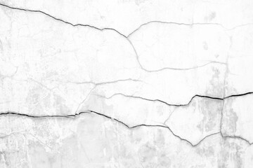 Old White Broken Concrete Wall Background, Suitable Presentation and Backdrop.