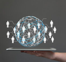  Digital Network and data concept.