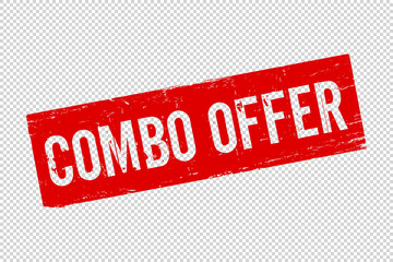 Isolated Combo Offer red rubber stamp