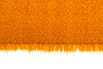 Edge, fabric texture on a white background, isolated.