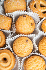 christmas butter cookies isolated