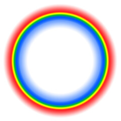 Fototapeta premium Circular Rainbow on white background to overlay in overlay mode. Illustration with copy space. LGBT symbol. 3D Illustration