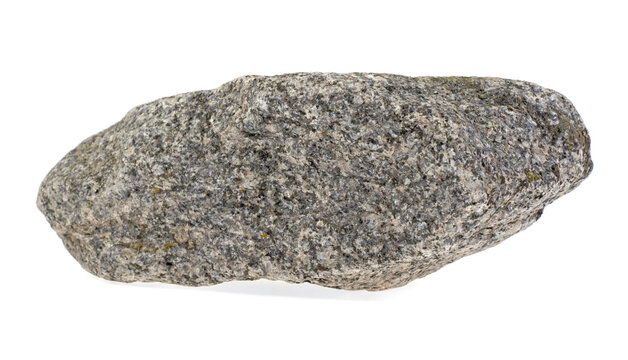 Natural granite, stone on a white background, isolated.