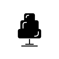 Naklejka premium Black flat tree icon isolated on white background. Minimal modern style. Vector illustration.