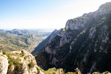 Fototapeta na wymiar Montserrat/Spain: scenic Spanish mountains near Barcelona
