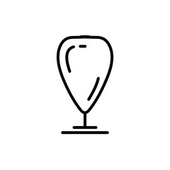 Line tree icon isolated on white background. Minimalistic outline style. Vector illustration.