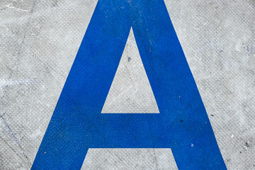 letter A on truck canopy