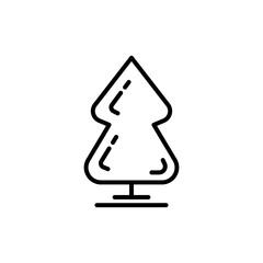 Line tree icon isolated on white background. Minimalistic outline style. Vector illustration.