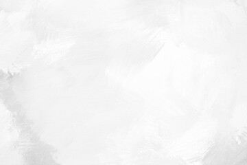 White Brush Stroke Painting on Canvas Texture Background.
