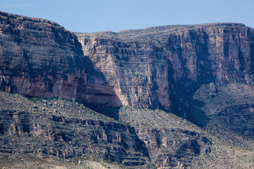 Desert landscape with distant mountains