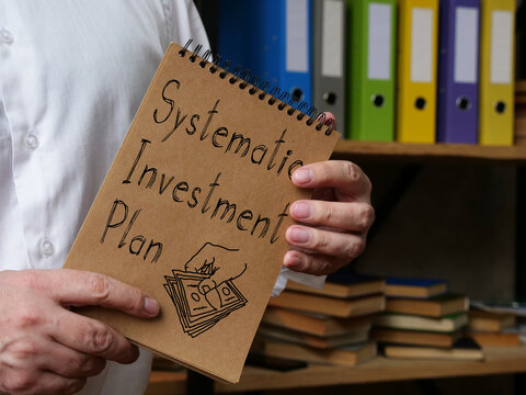 Systematic investment plan SIP is shown on the conceptual business photo