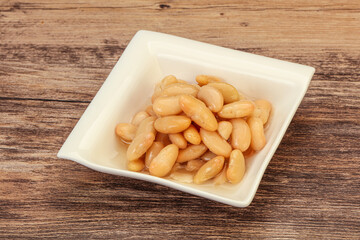 White beans kidney in the bowl