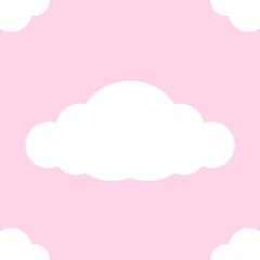 cute clouds seamless on pastel square pink color background, soft pink pastel with cloud cute and beautiful, white cloud on pastel colors pink theme for wallpaper pattern, pink soft and clouds cartoon