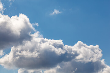 Beautiful clouds movement on the sky, white clouds background