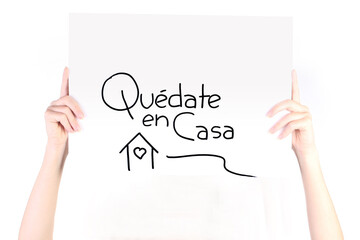 Quédate en casa. Coronavirus, covid-19 pandemia mesaje.