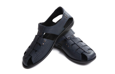 men's leather sandals isolated