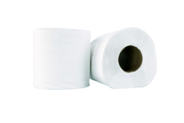 Paper Toilet Rolls Isolated on White Background.