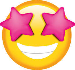 Vector emoji. Face. Happy. Emoji. Cute emoticon isolated on white background.