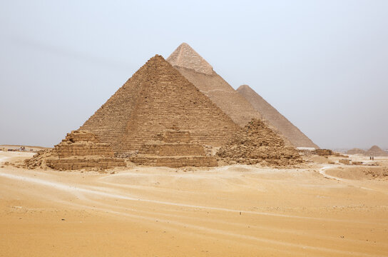 The Pyramids Of Giza, Menkaure, Khafre, And Khufu