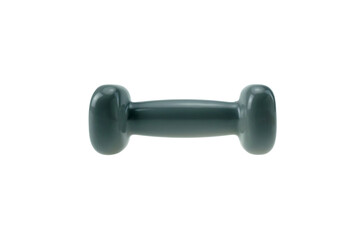 Dark Grey Dumbbells Isolated on White Background.