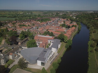 Drone photo of the Yorkshire Market Town of Yarm, North Yorkshire © Nigel