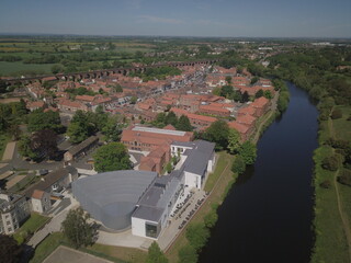 Drone photo of the Yorkshire Market Town of Yarm, North Yorkshire © Nigel