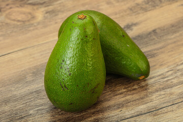 Two ripe exotic avocado vegetable