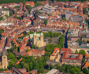 Luftaufnahme der Stadt Münster Westfalen NRW in Deutschland © FotoStuss