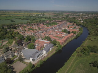Drone photo of the Yorkshire Market Town of Yarm, North Yorkshire © Nigel