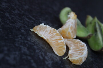 orange on black background