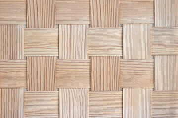background of wicker wood strips, wood veneer