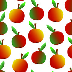 Apples are seamless models, the abstract background is repeated. For paper, cover, fabric, gift wrapping, wall art, interior decoration. The simple design of the picture surface. Vector