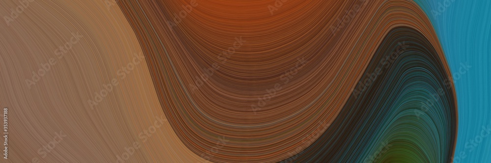 Aufkleber abstract colorful horizontal banner with brown, dark slate gray and very dark pink colors. fluid cur