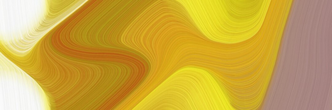 abstract moving header design with golden rod, beige and rosy brown colors. fluid curved lines with dynamic flowing waves and curves for poster or canvas
