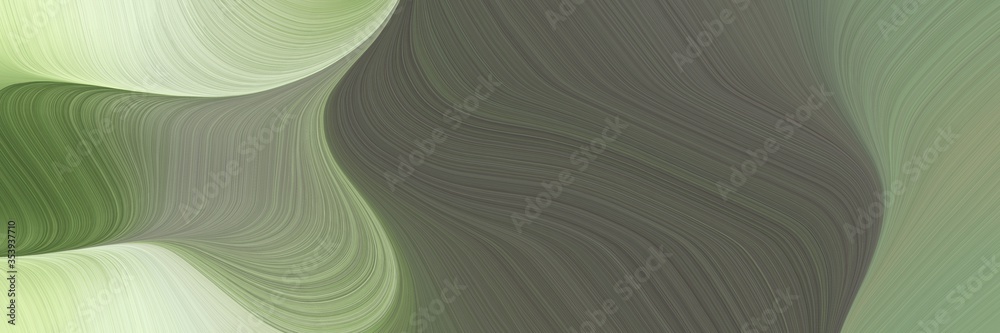 Leinwandbilder abstract artistic header design with dim gray, pastel gray and gray gray colors. fluid curved lines with dynamic flowing waves and curves for poster or canvas