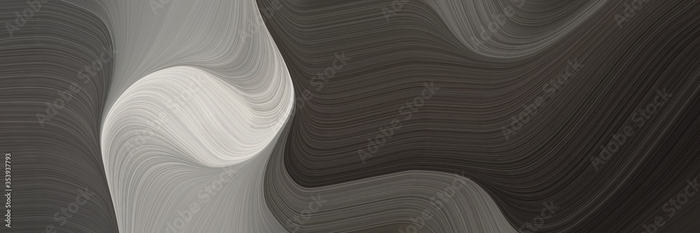 Aufkleber abstract decorative header design with dark slate gray, silver and gray gray colors. fluid curved flowing waves and curves for poster or canvas