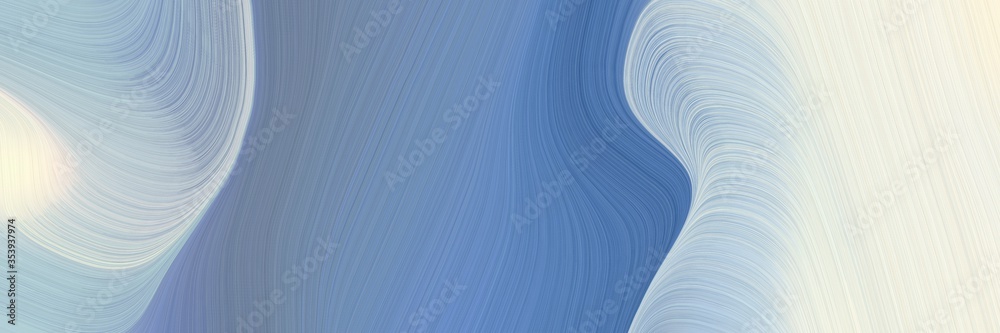 Aufkleber abstract dynamic header with light slate gray, light steel blue and beige colors. fluid curved lines with dynamic flowing waves and curves for poster or canvas
