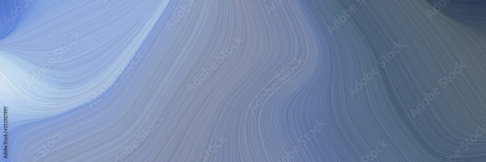 Aufkleber abstract modern banner with light slate gray, light blue and dark slate gray colors. fluid curved lines with dynamic flowing waves and curves for poster or canvas