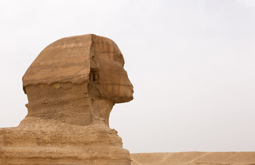 The massive Great Sphinx at Giza complex, Cairo
