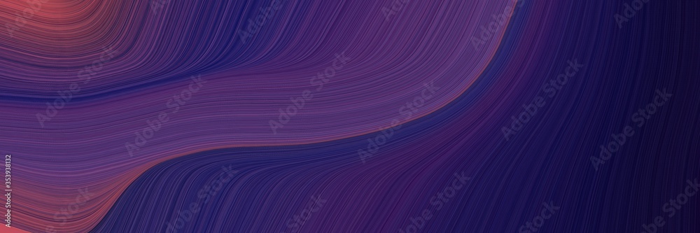 Aufkleber abstract moving horizontal header with very dark violet, old mauve and dark moderate pink colors. fluid curved lines with dynamic flowing waves and curves for poster or canvas
