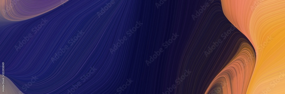 Aufkleber abstract decorative header with very dark blue, peru and dim gray colors. fluid curved lines with dy