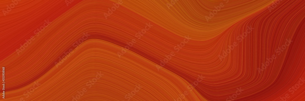 Leinwandbilder abstract moving banner design with firebrick, coffee and maroon colors. fluid curved lines with dyna