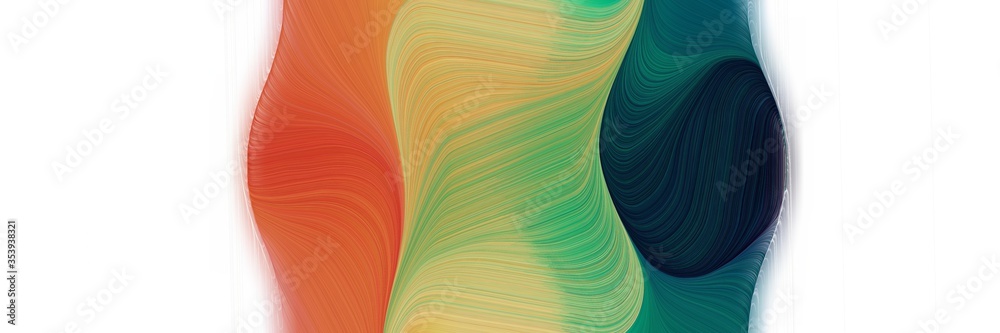 Aufkleber abstract artistic header design with peru, very dark blue and coffee colors. fluid curved lines with