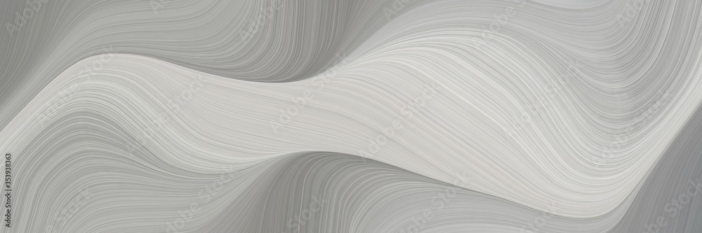 Fototapete abstract artistic horizontal header with ash gray, gray gray and light gray colors. fluid curved flo