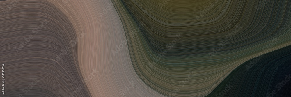 Poster abstract decorative header design with dark slate gray, gray gray and very dark green colors. fluid 
