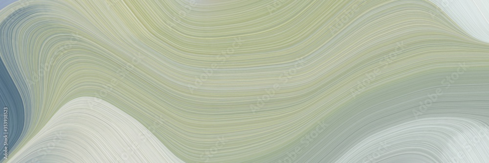 Poster abstract flowing header design with ash gray, light gray and slate gray colors. fluid curved lines with dynamic flowing waves and curves for poster or canvas